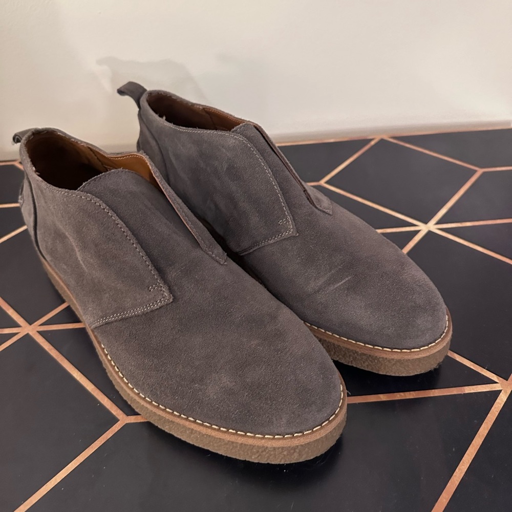 Grey Suede Franco Sarto Platform Oxfords
